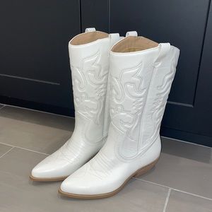 White cowboy boots